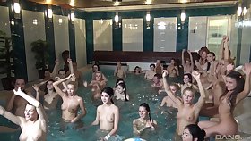 Wild devise sex party in the conjoin with scores of cum loving babes